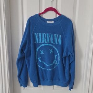 Daydreamer NIRVANA Blue Crewneck Sweatershirt Size S